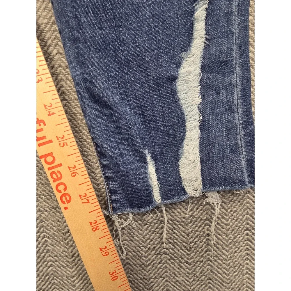 Articles‎ of Society Distressed Skinny Jeans Medium Wash Raw Hem Size 28